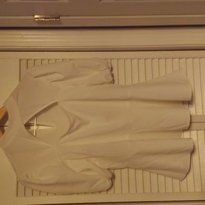 Ny & Co white peplum blouse